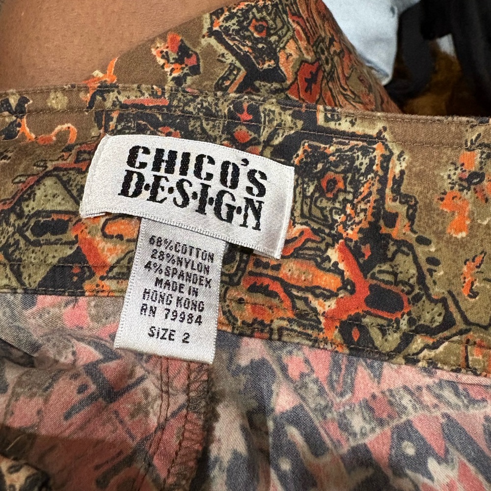 Chico's Design Multicolor Patterned crop pants - image 1